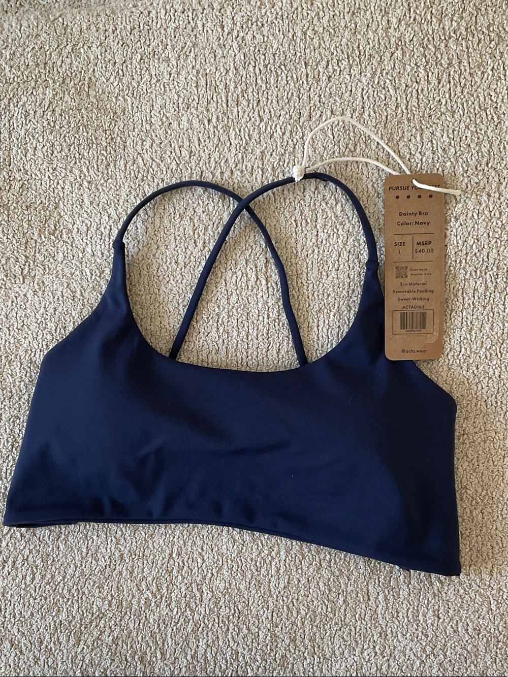 Acta wear - Dainty Sports Bra - Navy